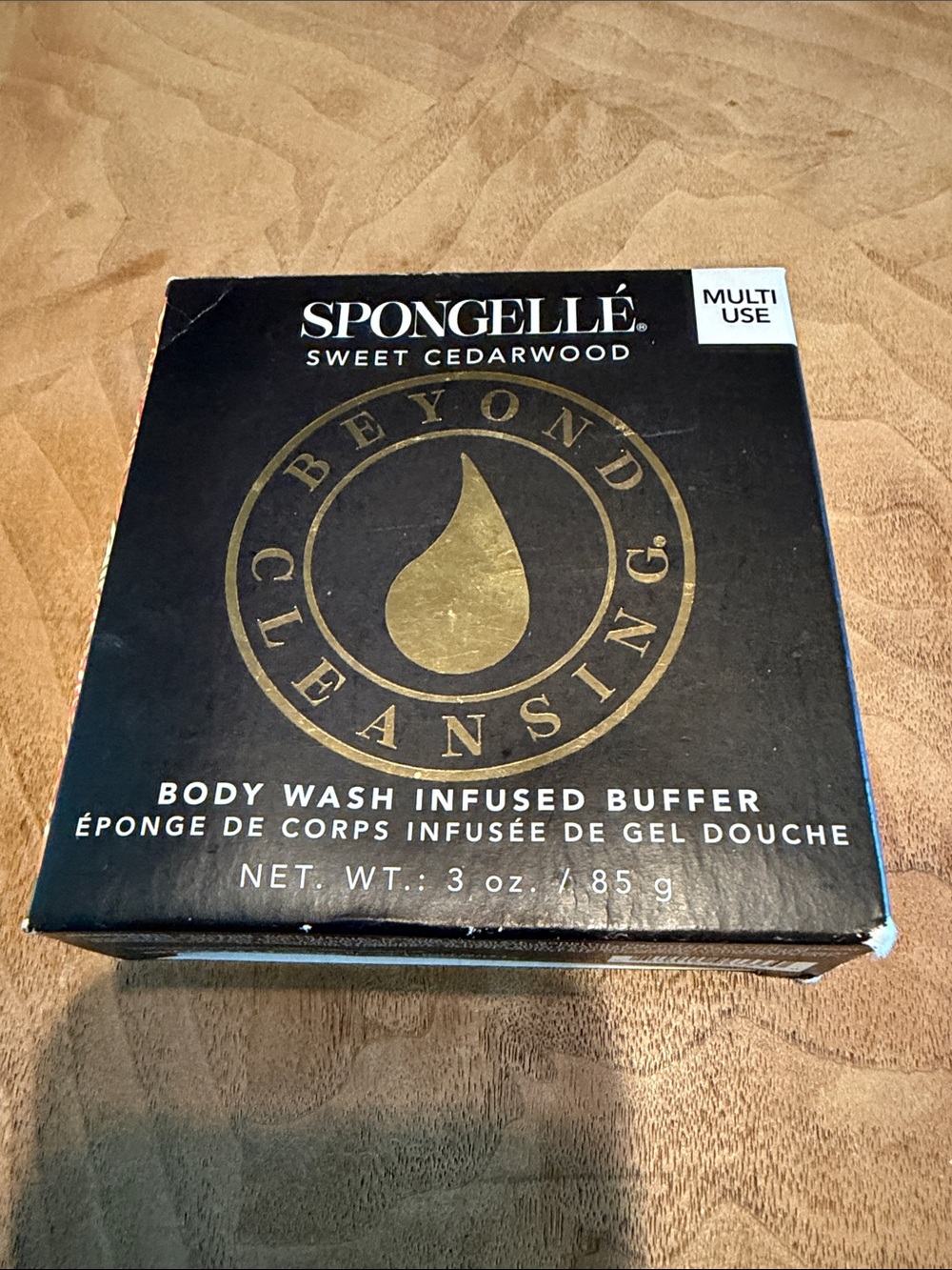 New in Box Spongelle Sweet Cedar Wood Body Wash Infused Buffer
